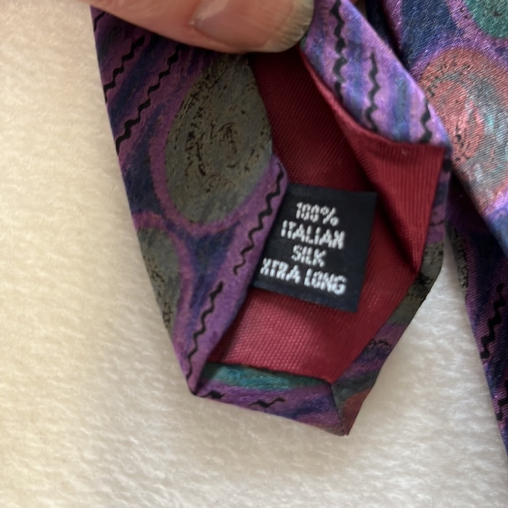 Extra long 100% silk tie - Picture 4 of 5